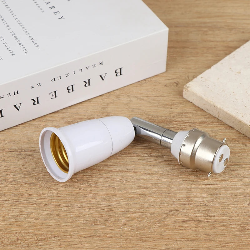 SXH 1Pc B22 To E27 Extender Screw E26 Bulb Holder Adapter 90 Drgee Rotatable Bendable Light Socket Holder Converter Oasis Select