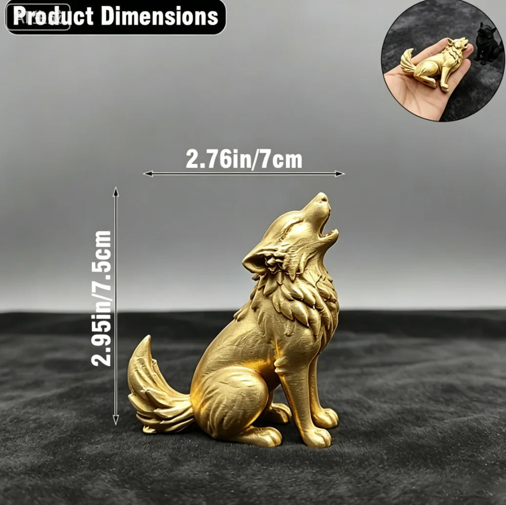 Howling Wolf Miniature Ornament Lonely Wild Wolf Statue Handicraft ForDIY Dioramas Wildlife Collectors Office Bedroom Decor Gift Oasis Select Howling Wolf 3 7.5x7x3.7cm