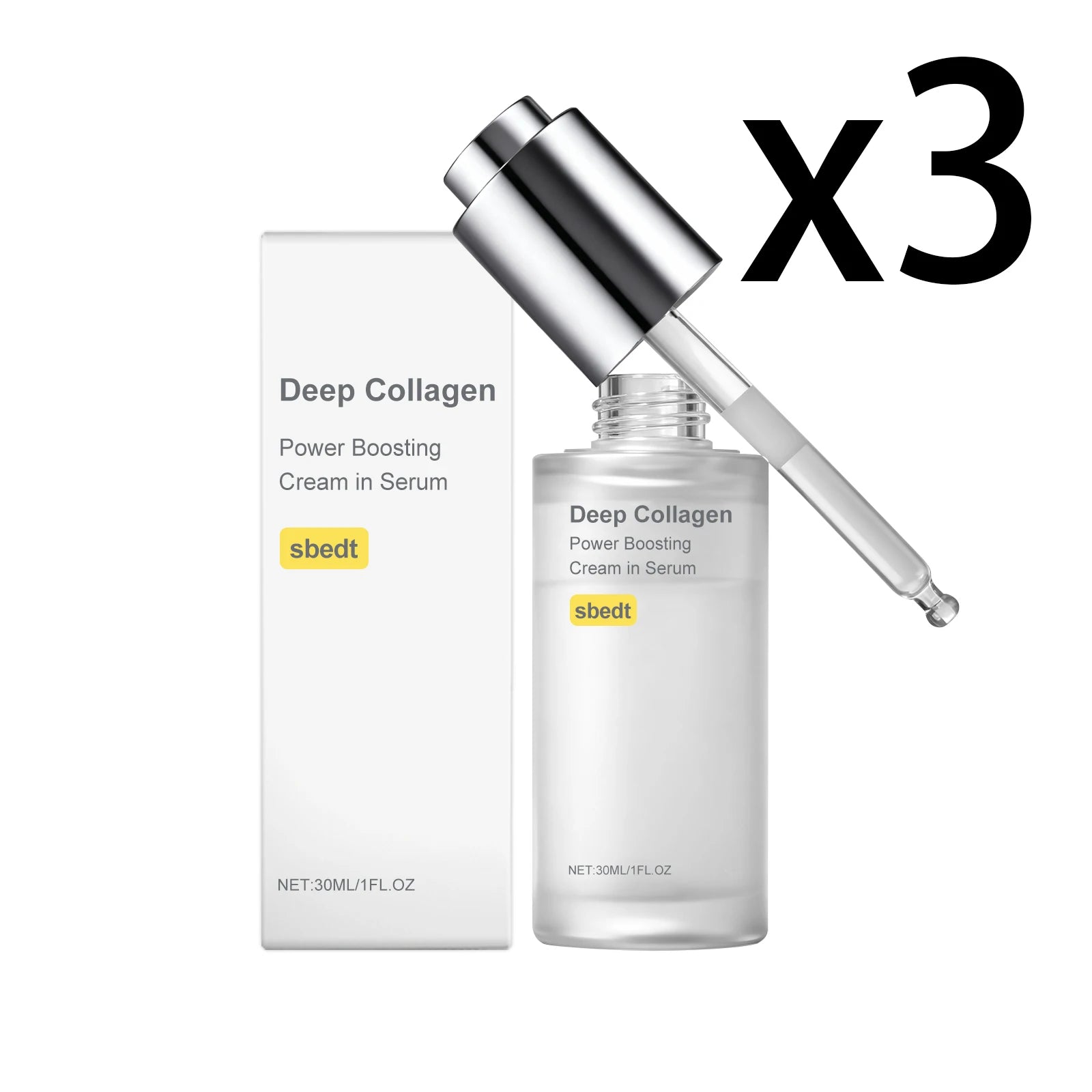Hydrolyzed Collagen Firming Facial Essence Lock Skin Moisture Relieve Dryness Antioxidant Deep Moisturizing Face Soothing Serum Oasis Select 3x30ml 30ml