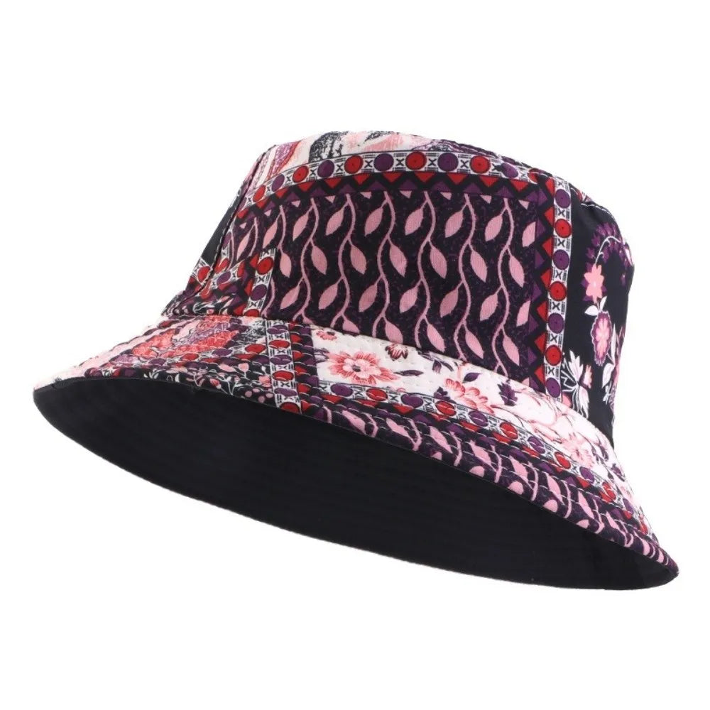 Unisex Design Reversible Brushed Printed Hat Bucket Style Printed Bucket Hat Beach Sun Protect Hat Outdoor Travel Oasis Select DoubleSide-2