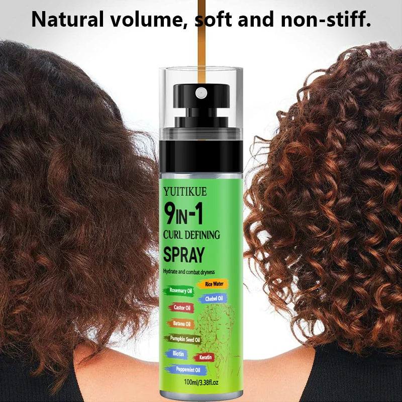 YUITIKUE Anti-Frizz Curl Enhancer Spray – Keratin & Biotin