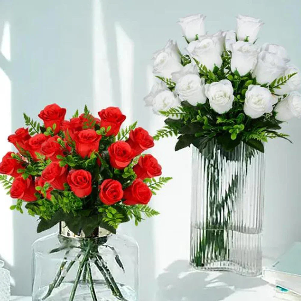 2Pcs 42cm Artificial Flowers Silk Cloth Fake Rose Flower For Wedding Decoration For Birthdays Holidays High-quality Oasis Select