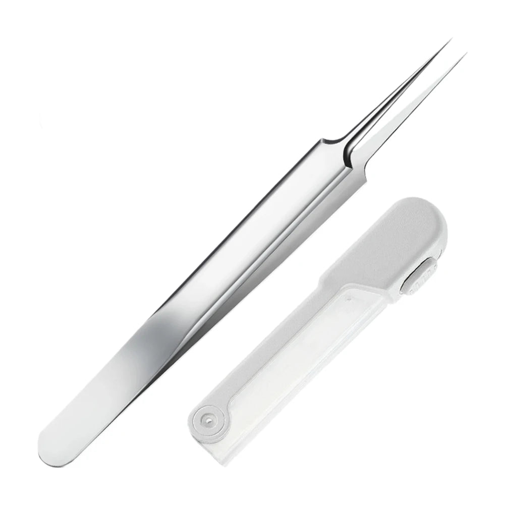 Professional Blackhead Tweezers Beauty Care Stainless Steel Comedones Extractor Acne Removal Tools With Light Oasis Select Straight Mouth