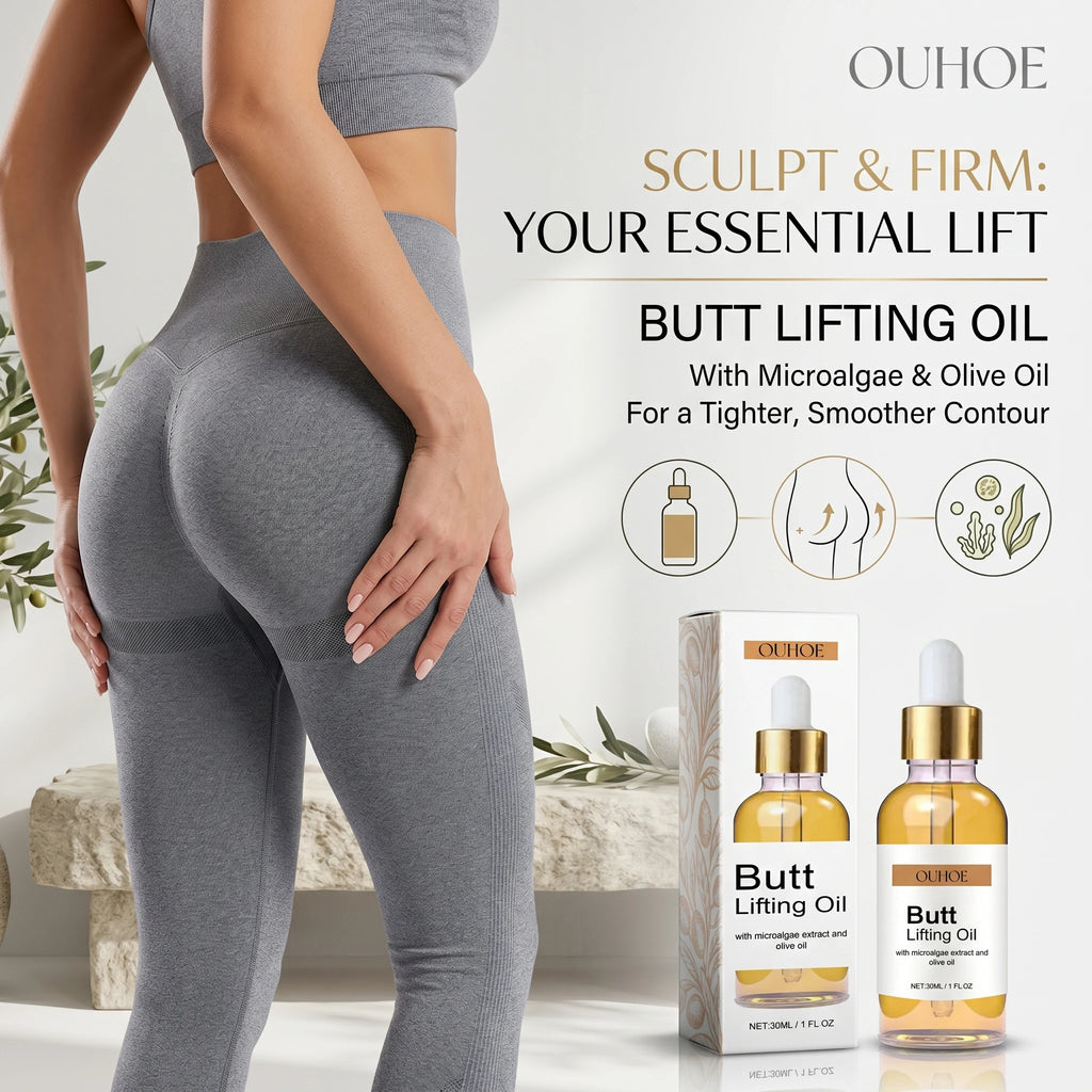 OUHOE Butt Lifting Oil 30ml Firming Serum, Hip Lifting & Tightening Massage Oil for Elasticity & Moisturizing Butt Care Body Oil Oasis Select