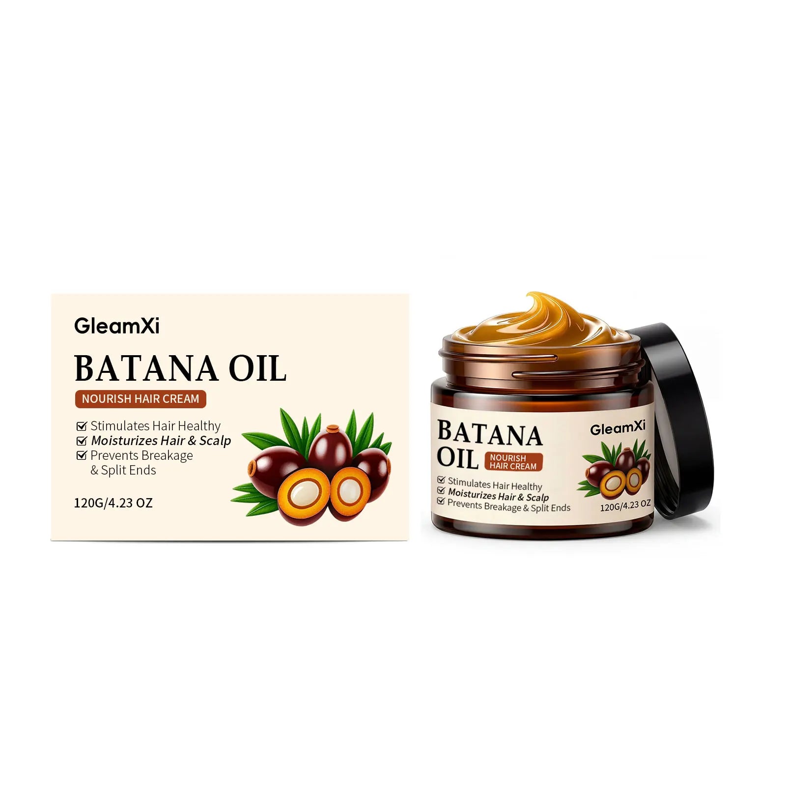 Gleamxi Batana Oil Hair Conditioner – Repair & Hair Growth Hair Conditioner Oasis Select 120g boxed