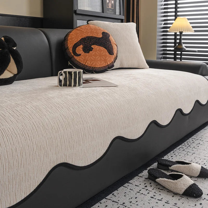 Sofa Cushion with Irregular Edging Simple Style Home Textile All Season Universal One-piece New Style Non-slip Oasis Select 110x110cm C