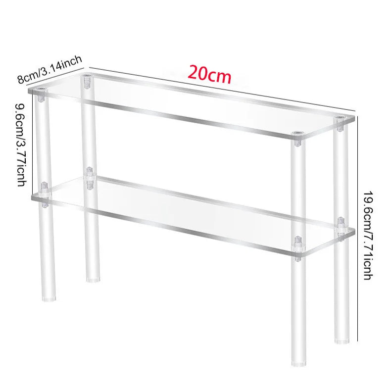 Acrylic Multi-Layer Cosmetics & Perfume Display Shelf Rack