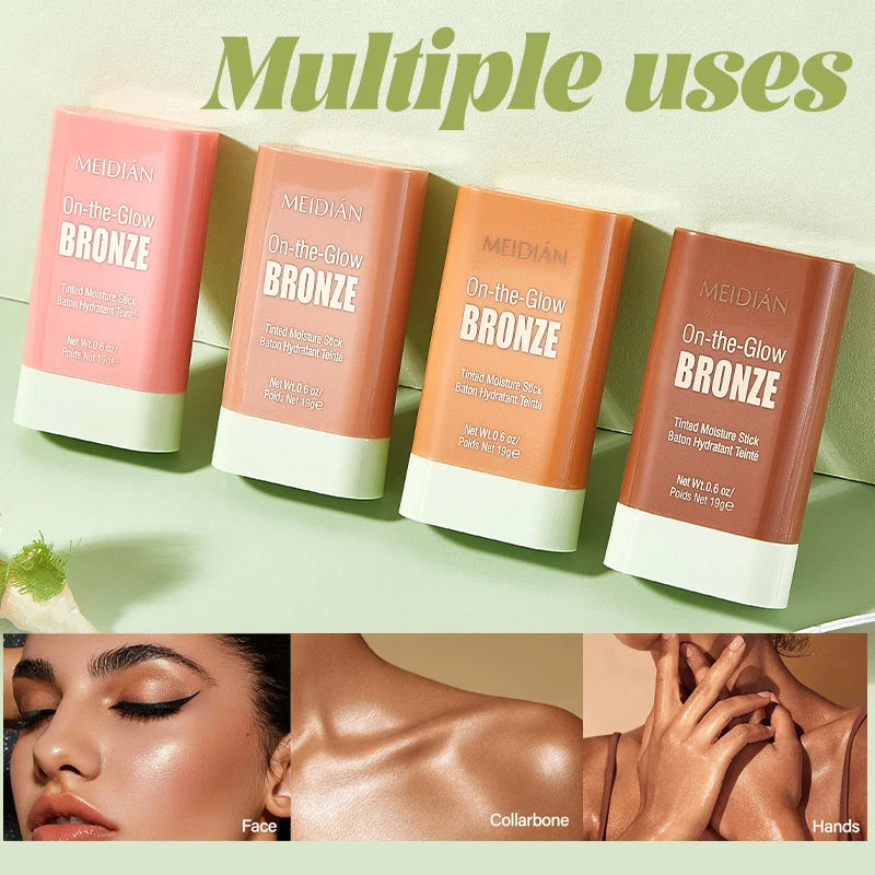 Waterproof Powder Blush Stick – Long-Lasting Vibrant Color Powder Blush Stick Oasis Select