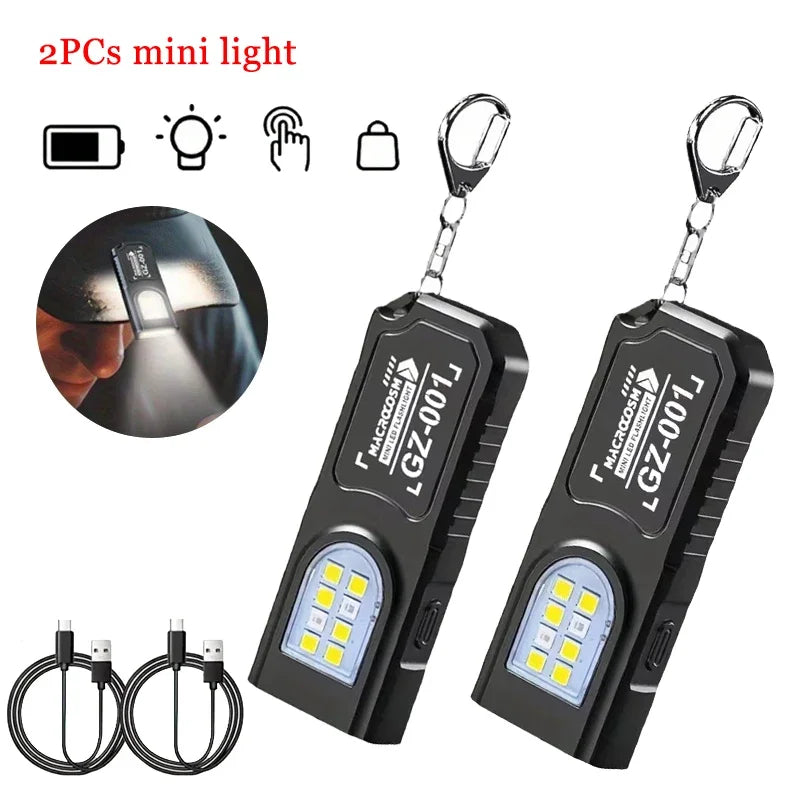 KDULIT Mini COB LED Flashlight 550lm USB-C Rechargeable Magnet