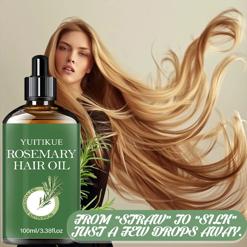 YUITIKUE Rosemary Essential Hair Oil, Deeply Moisturizes Hair, Leaves It Smooth, Shiny and Manageable Oasis Select