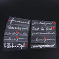 10PCS Religious Text Trust In Car Stickers Waterproof For Motorcycle Rearview Mirrors Auto Rearview Mirrors Oasis Select White