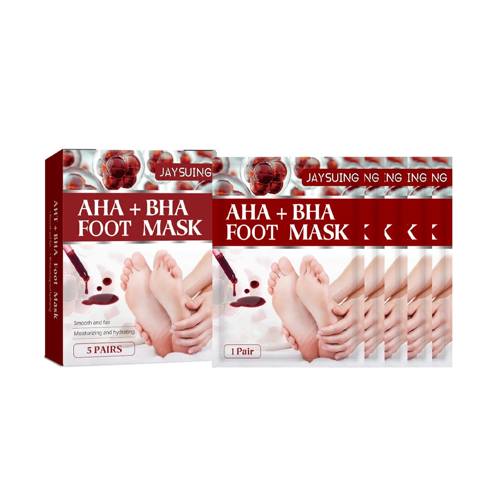 AHA Exfoliating Foot Peel Mask – Smooth Soft Feet (5–10 Pairs) Foot Peel Mask Oasis Select 5 pairs