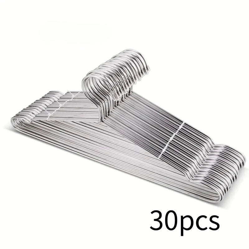30/50PCS Heavy Duty Stainless Steel Hangers, 16.5 Inch Ultra Thin Space Saving Clothes Hangers, Polished Metal Wardrobe Hangers Oasis Select 30pcs