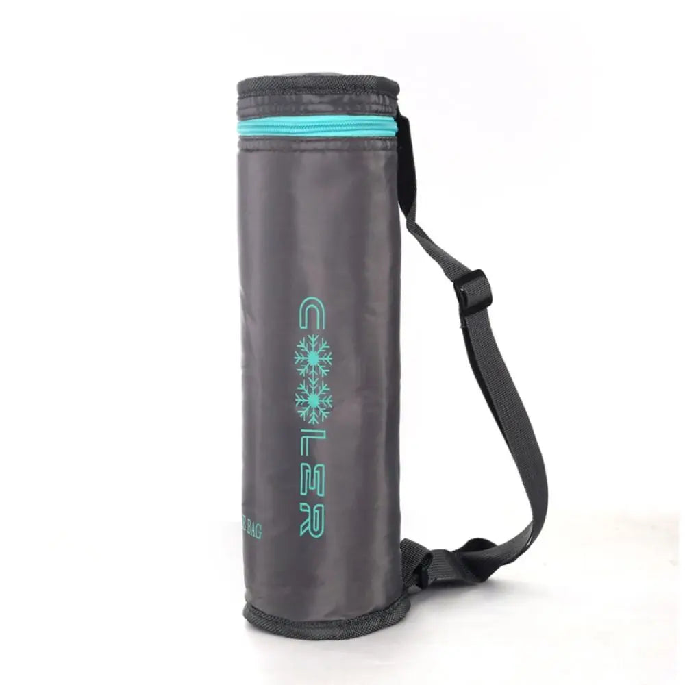 Portable Oxford cloth Insulated Water Bottle Cover With Strap Waterproof Thermal Cup Sleeve Outdoor Sports Cup Sleeve Travel Oasis Select grey-2