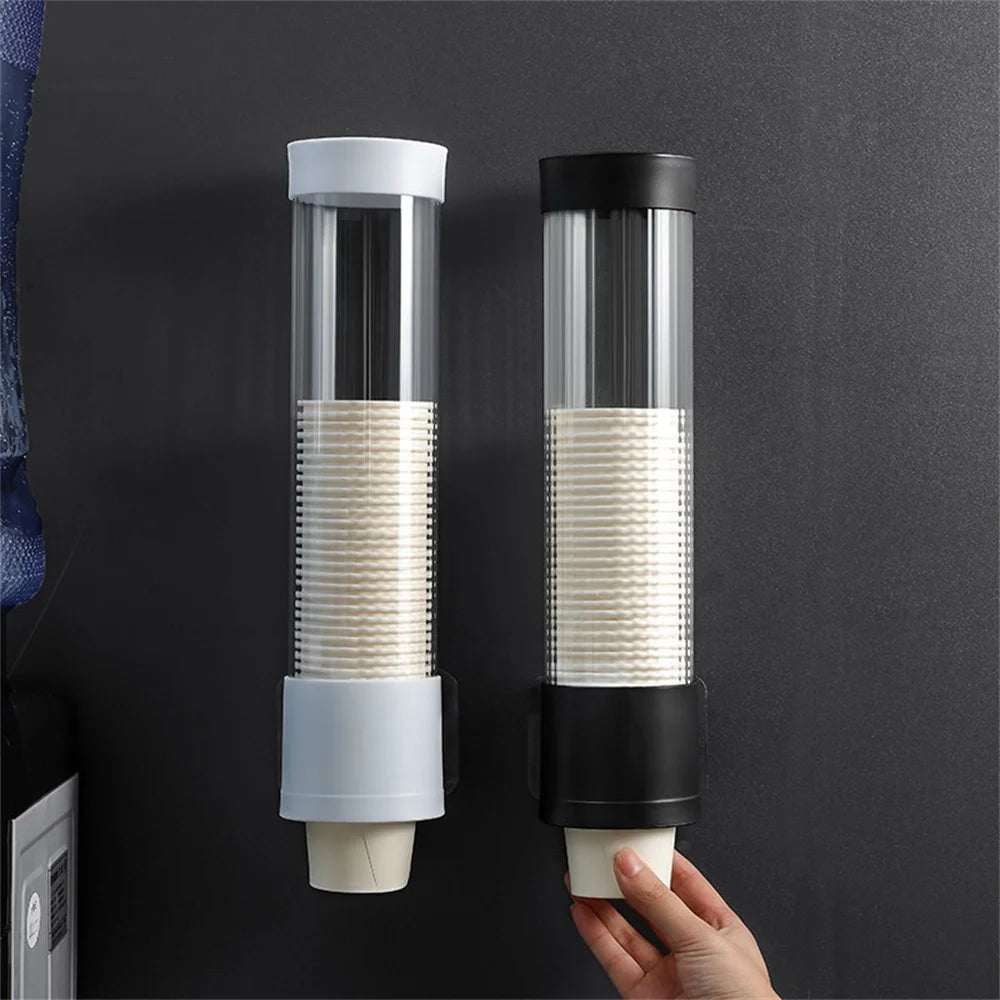 Disposable Paper Cups Dispenser Plastic Cup Holder For Water Dispenser Wall Mounted Automatic Cup Storage Rack Cups Container Oasis Select