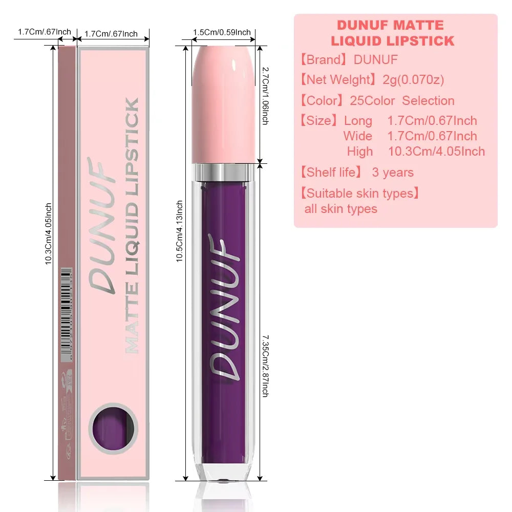 Matte Lip Gloss Lipstick, High Pigment Waterproof Velvet Long Lasting Purple Bright Red Deep Red Nude, Y2K Valentine's Day Gifts Oasis Select