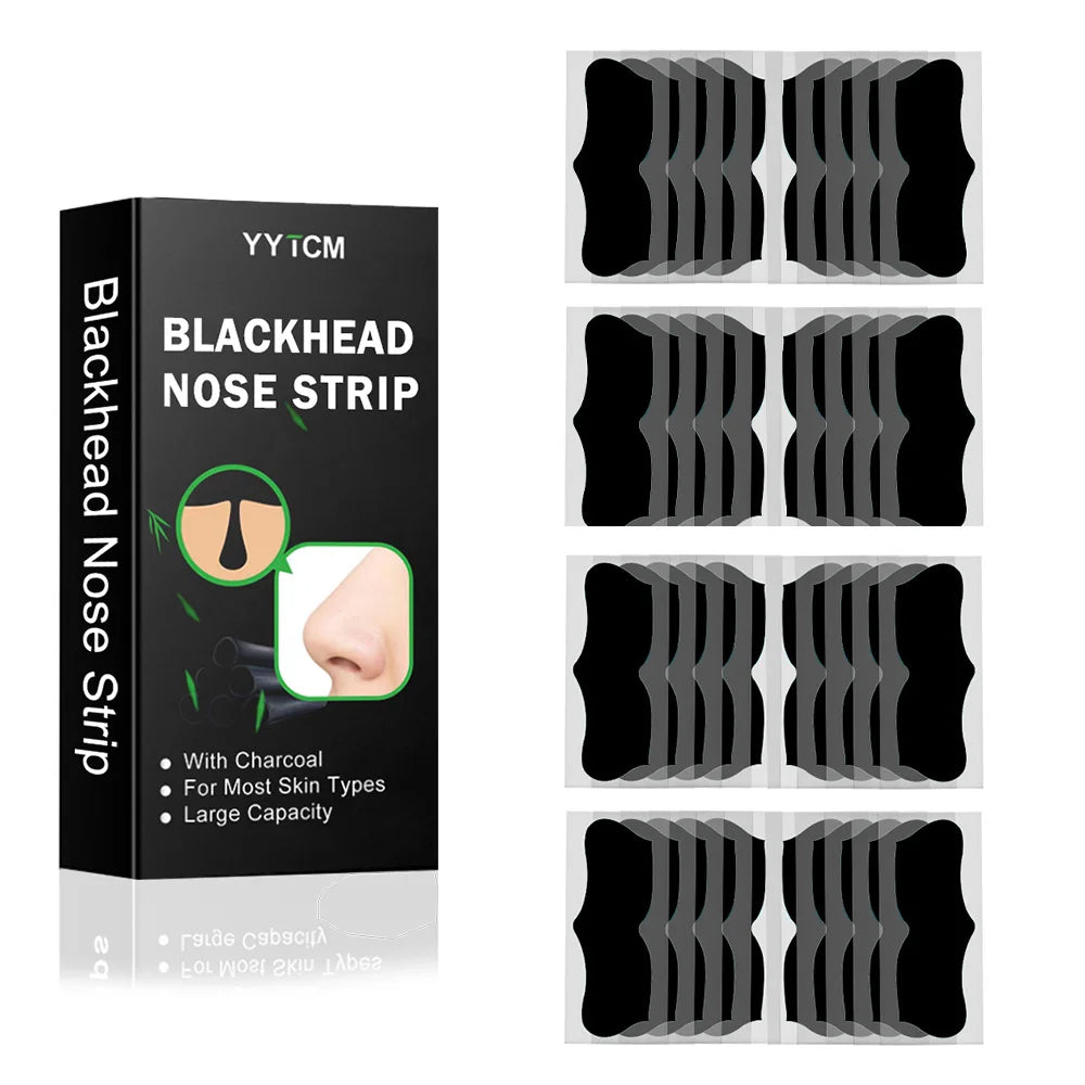 Bamboo Charcoal Blackhead Remover Nose Pore Strips | Up to 80pk Nose Pore Strips Oasis Select 1box 40pcs
