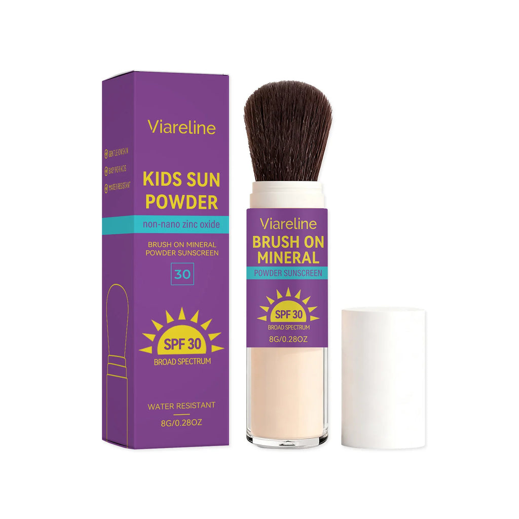 SPF30 Kids Sunscreen Powder – Broad-Spectrum UV Protection Kids Sunscreen Powder Oasis Select 8G Boxed
