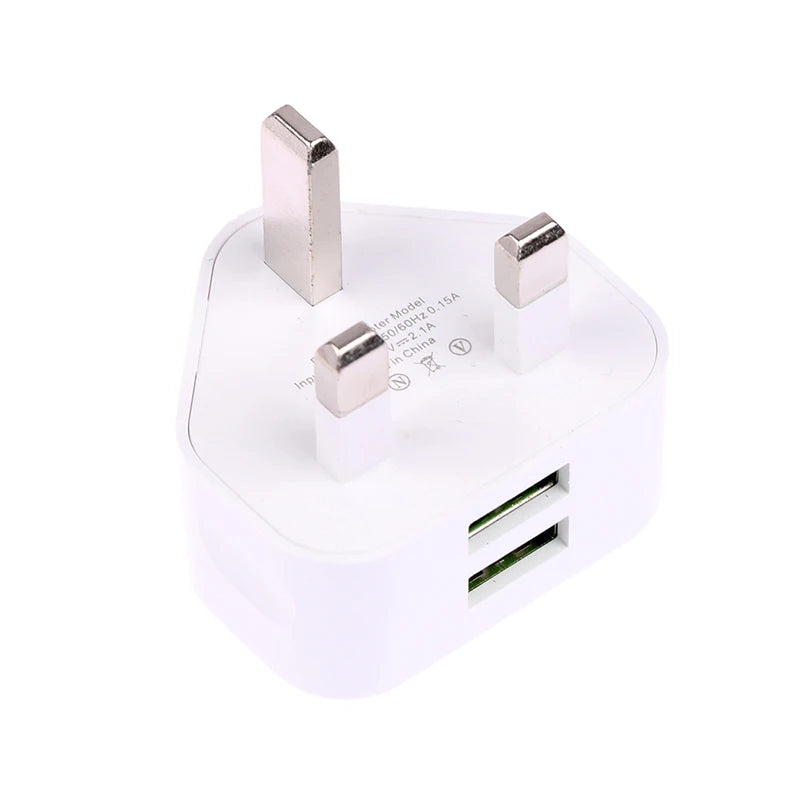 Universal UK Plug 3 Pin Wall Charger Adapter With 1/2 USB Ports Charging Charging Charger Oasis Select 2 USB Port