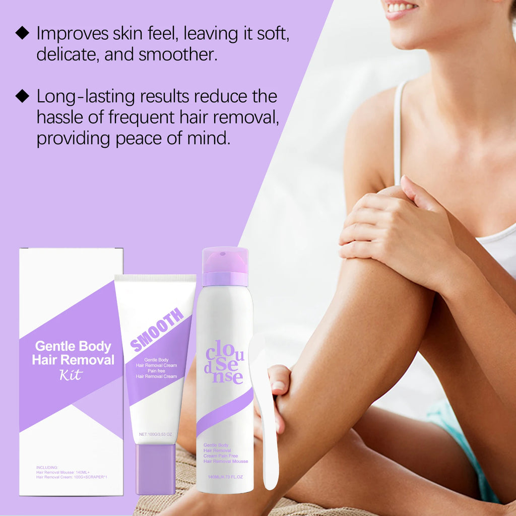 Painless Hair Removal Cream – Legs, Underarms & Intimate Areas Depilatory Hair Removal Cream Oasis Select