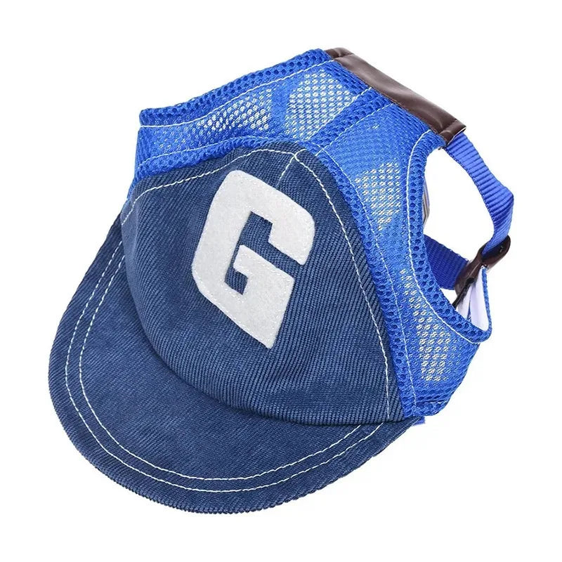Dog Sun Hat with UV Protection,Cute Bow Design Pet Cap for Spring Summer,Breathable Mesh Outdoor Hat for Small Dogs, Cats, Puppy Oasis Select Blue M