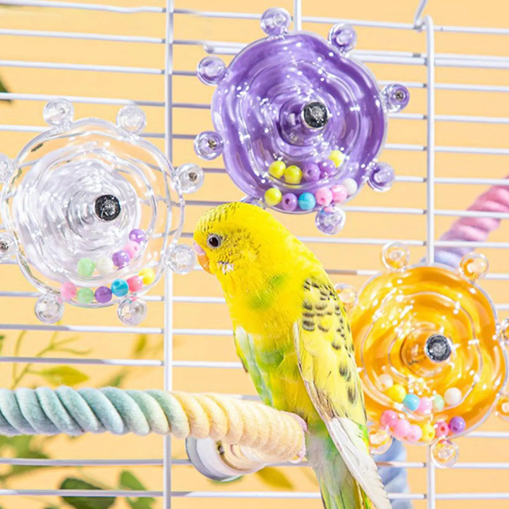 Bird Toys Interactive Parrot Toy Bird Cage Toy for Parrots Rotating Treat Dispenser, for Mental Stimulation Entertainment Oasis Select