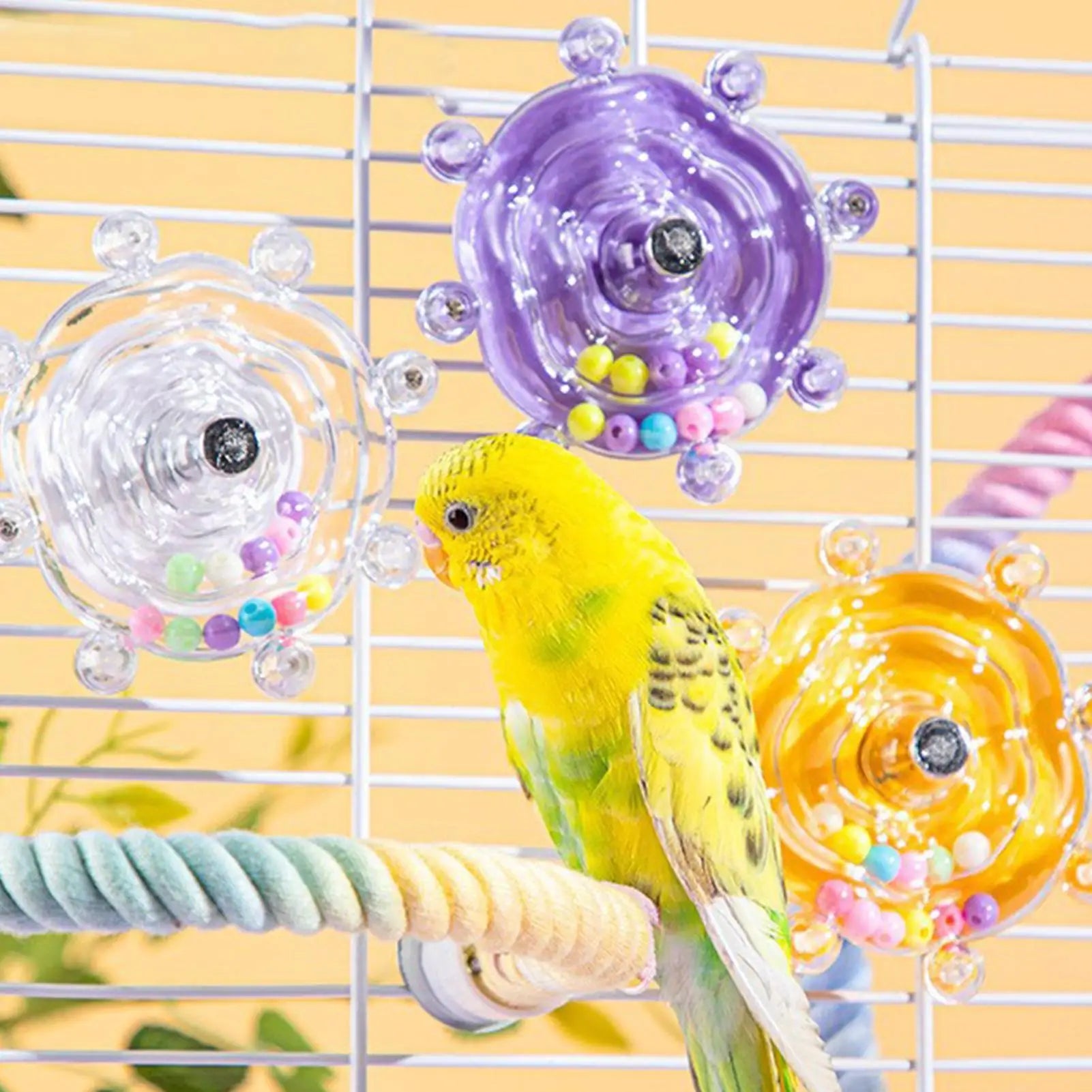 Bird Toys Interactive Parrot Toy Bird Cage Toy for Parrots Rotating Treat Dispenser, for Mental Stimulation Entertainment Oasis Select