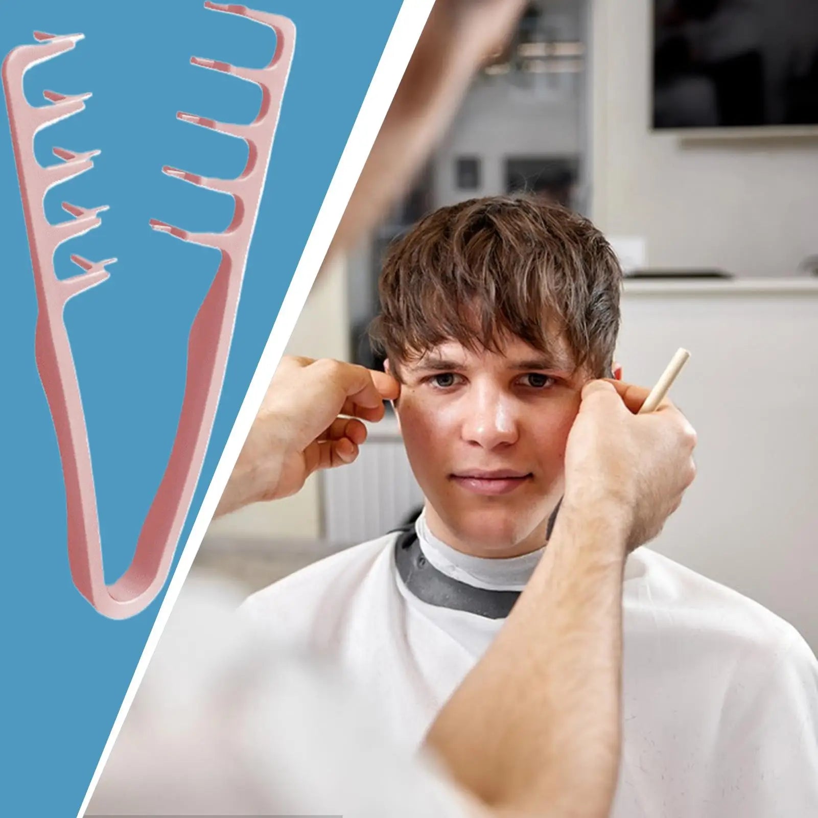 Wide Tooth Detangling Comb Textured Styling Comb Styling Volumizing Tool for Volume and Grooming Accessory Seam Covering Bangs Oasis Select