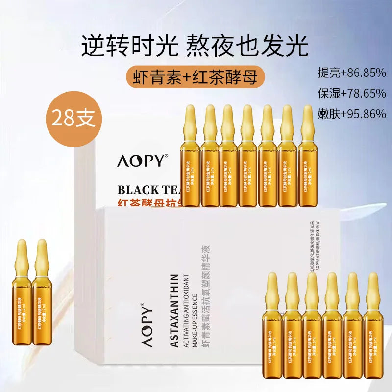 28 Pieces Astaxanthin face Essence Set Hydrating Ampoule Essence Base Solution Second Throwing Essence Solution Kit Oasis Select