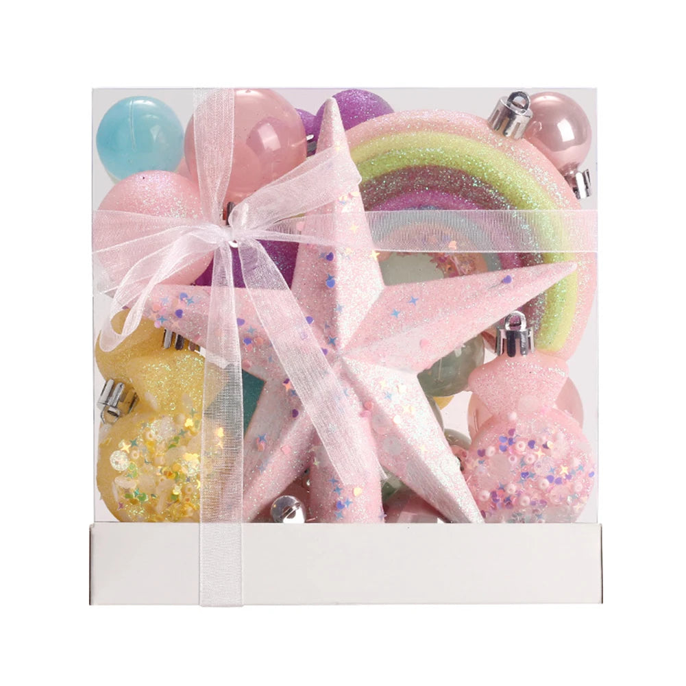 Table Centerpieces Macaron Christmas Balls Easy Storage Christmas Balls 15.5*7.5*15.5cm Crafted From Good Materials Oasis Select