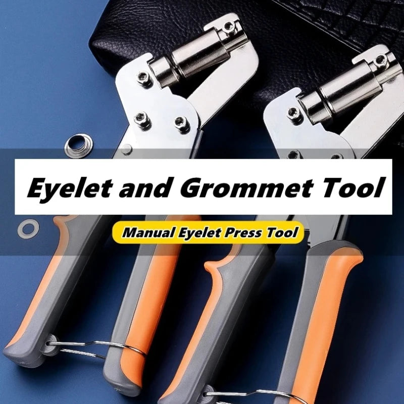 1pcs Hand Press Grommet Hole Punch Plier Portable Eyelet Tool Kit Heavy Duty Metal Punch for Leather Fabric Tarp Craft Oasis Select