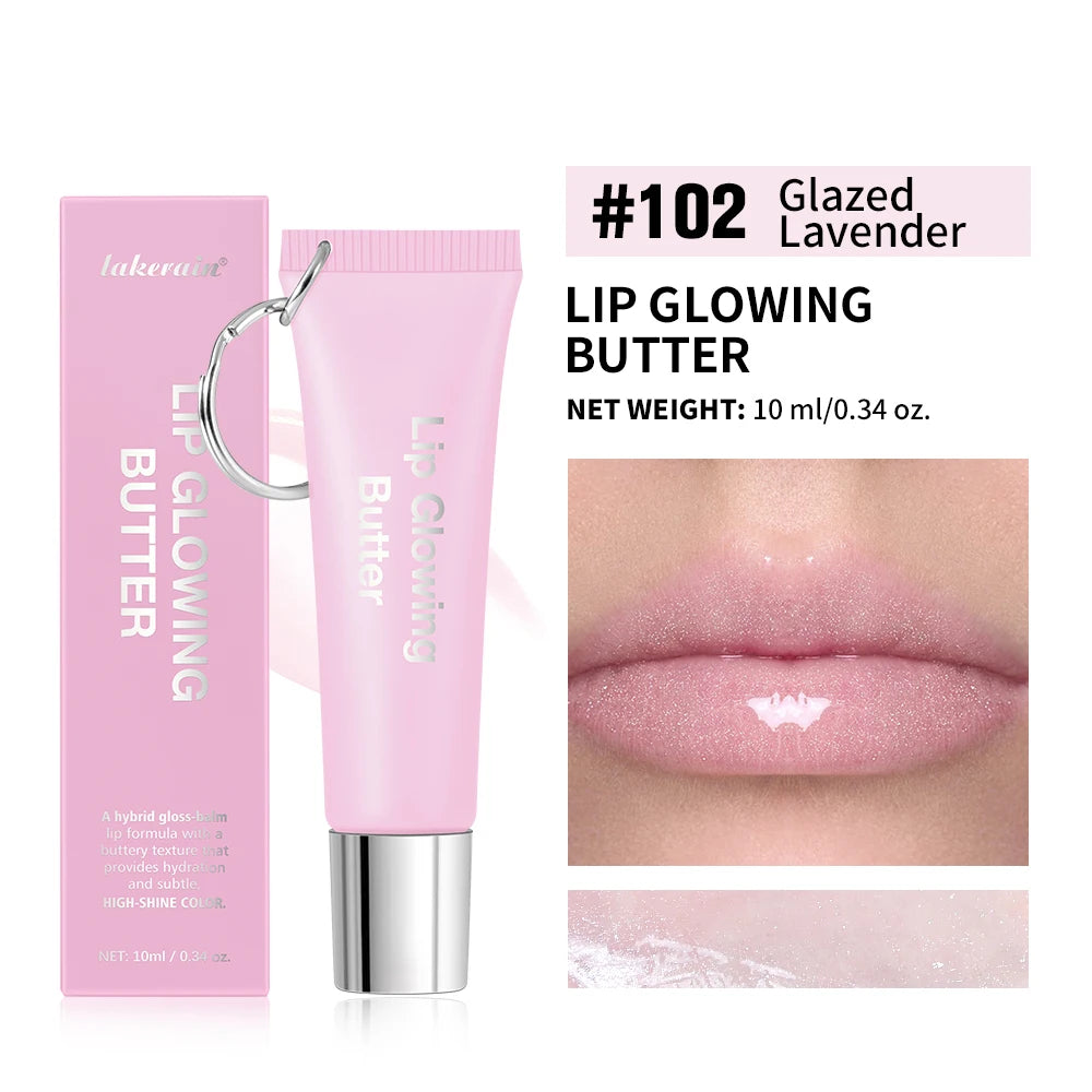 Lip Gloss Lip Oil Plumper Long Lasting Keychain Glowing Butter Moisturizing Pink Nourishing Makeup Care Hydrating Lipstick Oasis Select color 2