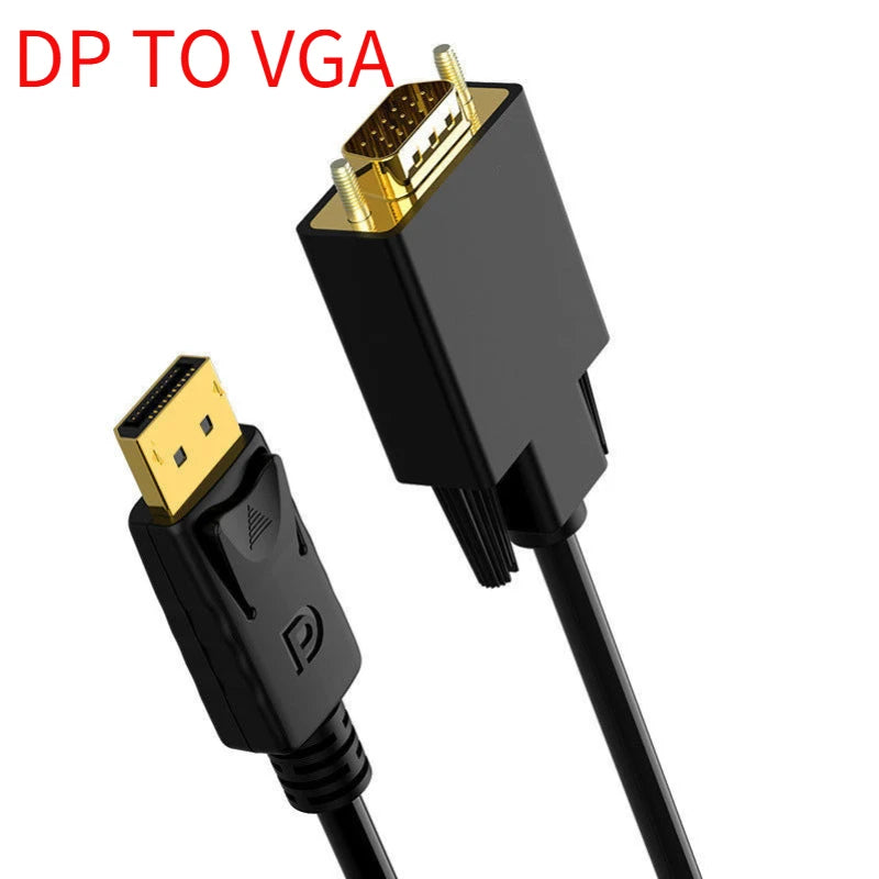 DisplayPort to VGA Cable DisplayPort to VGA Adapter Conversion HD Video Cable For TV Monitor Laptop Computer Projector 1080P Oasis Select DP to VGA 1.8m