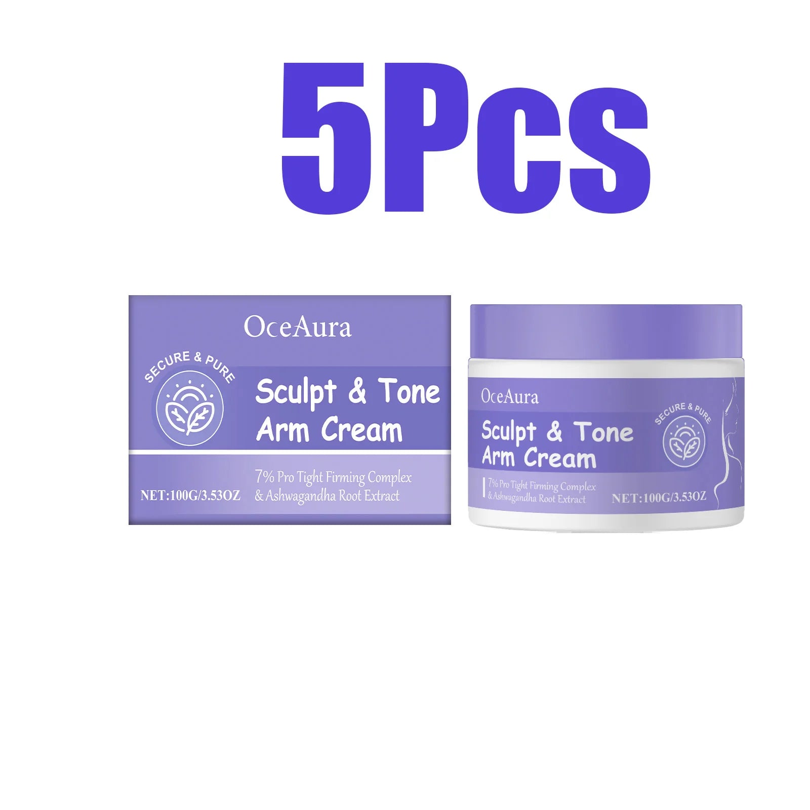 Sculpt & Tone Arm Firming Cream Remove Wrinkles Lifting Skin Anti Sagging Arm Massage Tightening Fast Shipping Body Care Cream Oasis Select 5 x 100g Boxed