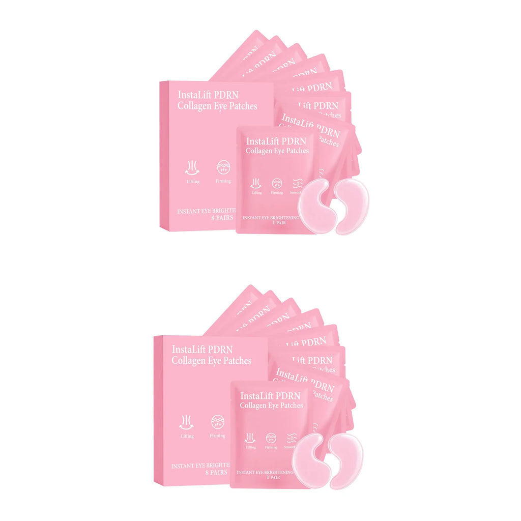 Instalift PDRN Collagen Eye Patches Anti Dark Circles Eye Bags Anti Wrinkles Hydrogel Under Eye Mask with Niacinamide & Caffeine Oasis Select 16Pcs Boxed