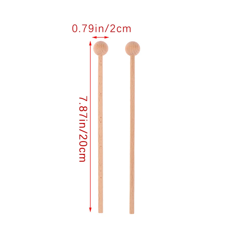 New Sale 1Pair Solid Wood Knocking Sticks Hammer Children's Percussion Instruments Wood Mallets Percussion Sticks for Xylophone Oasis Select ONE SIZE