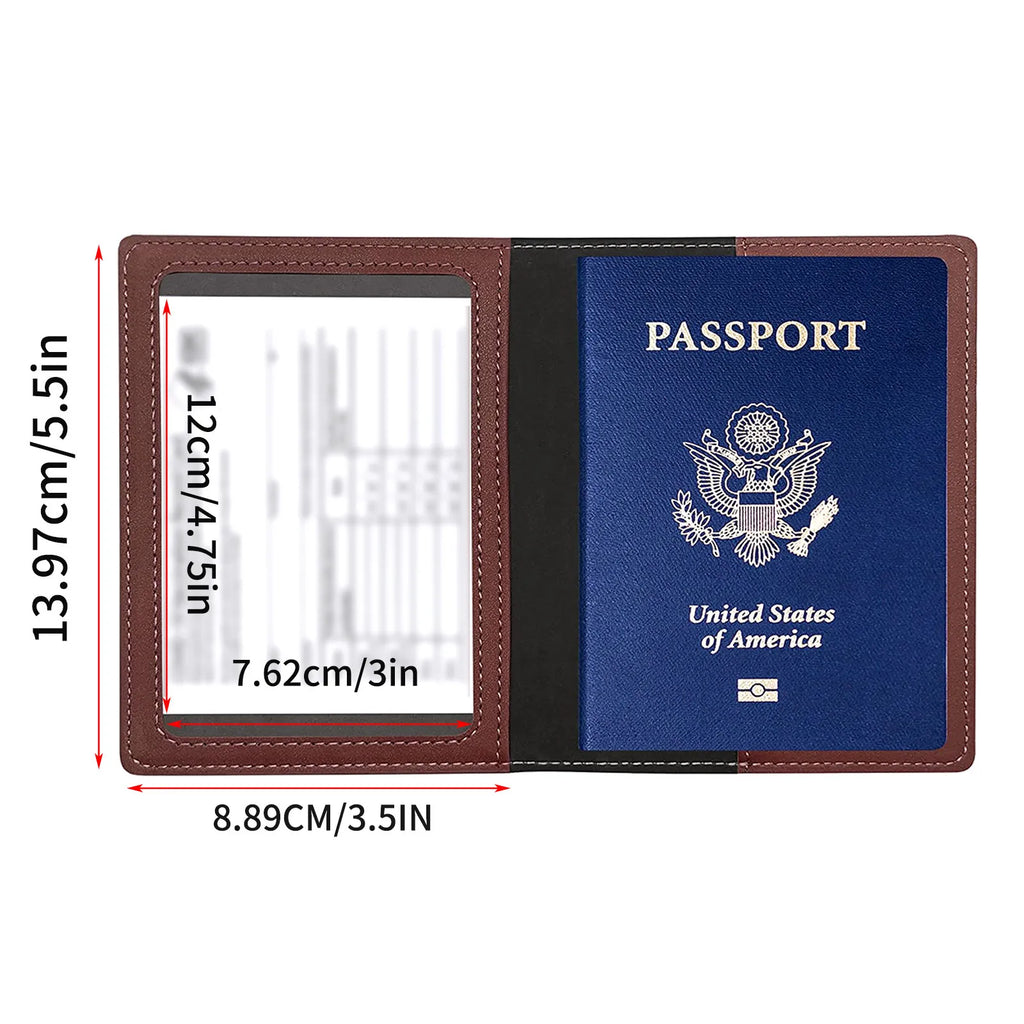 Leather Passport Cover & Card Holder Wallet – Unisex Travel Passport Card Holder Oasis Select
