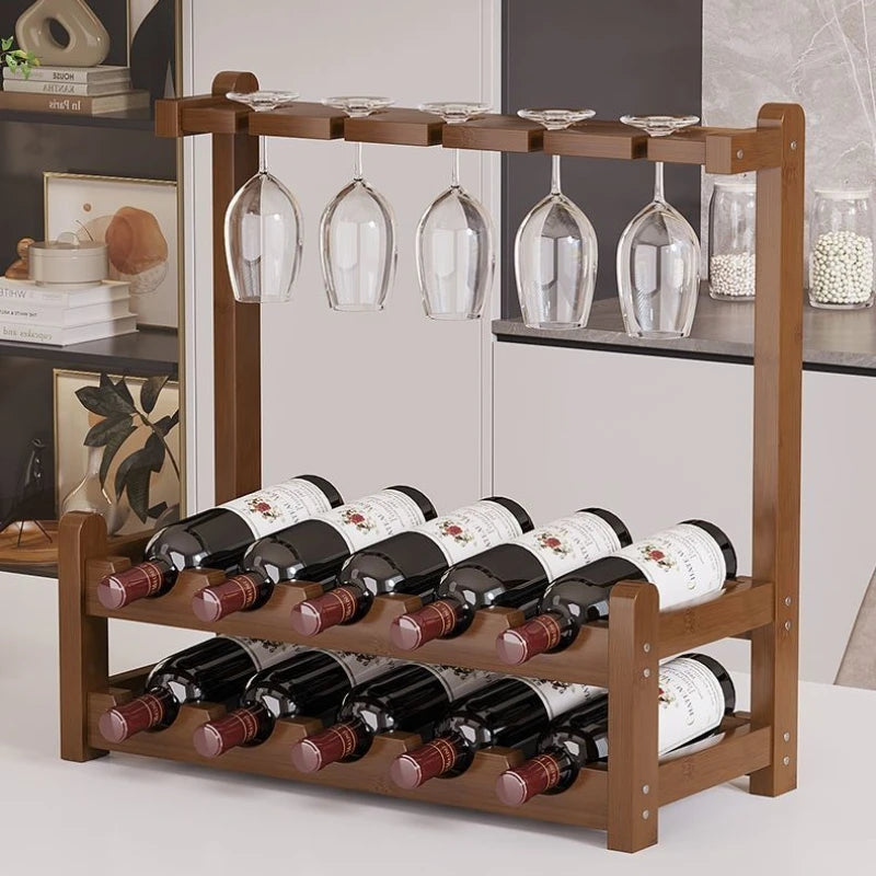 Wine rack Solid wood wine rack Shelf Living room wine cabinet Display cabinet holder Oasis Select