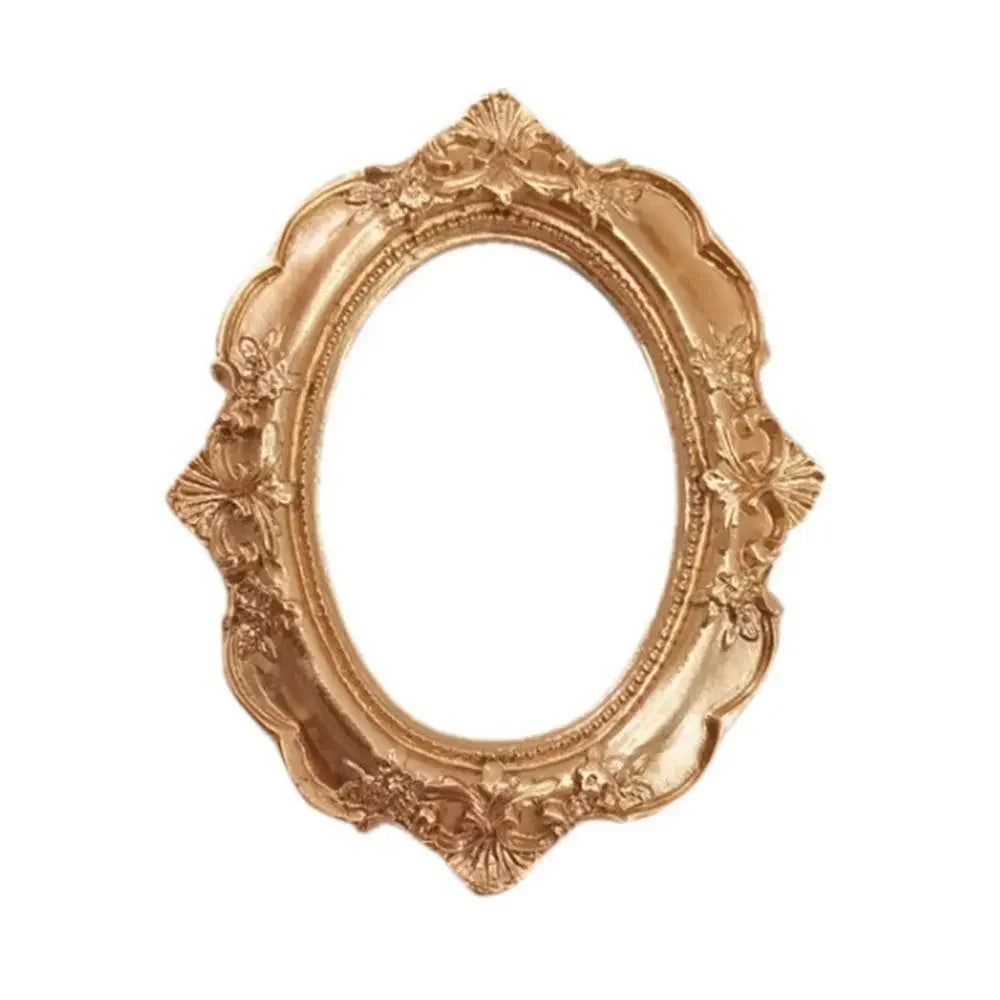 European Victorian Style Golden Retro Photo Frame Pictures Frames Nail Art Jewelry Decoration Earrings Display Rack Oasis Select 1