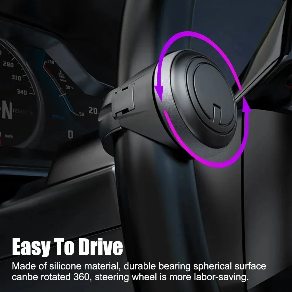 360° Steering Wheel Spinner Knob | Universal Metal Bearing Ball