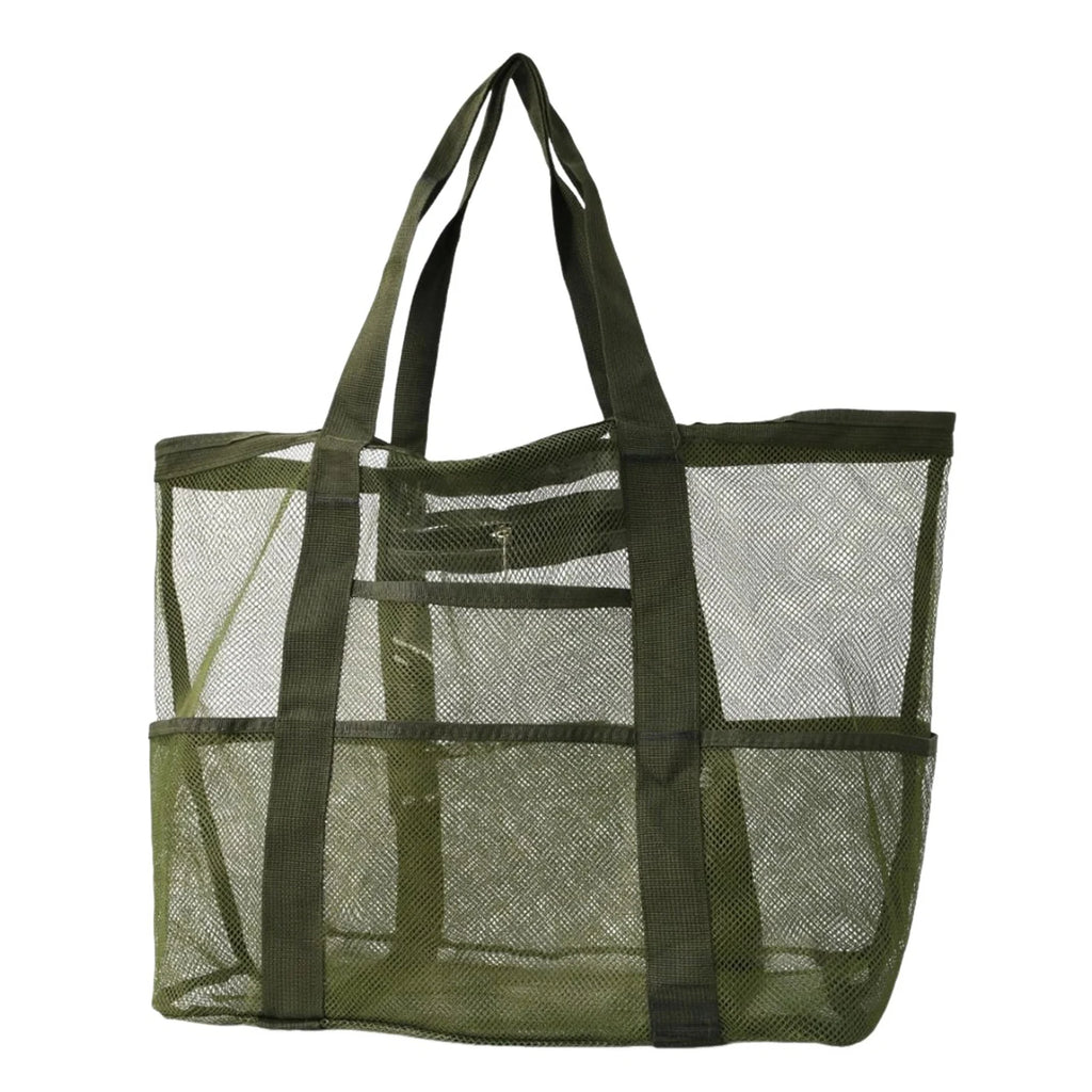 Mesh Beach Tote Bag | Large Multi-Pocket Pool & Travel Bag