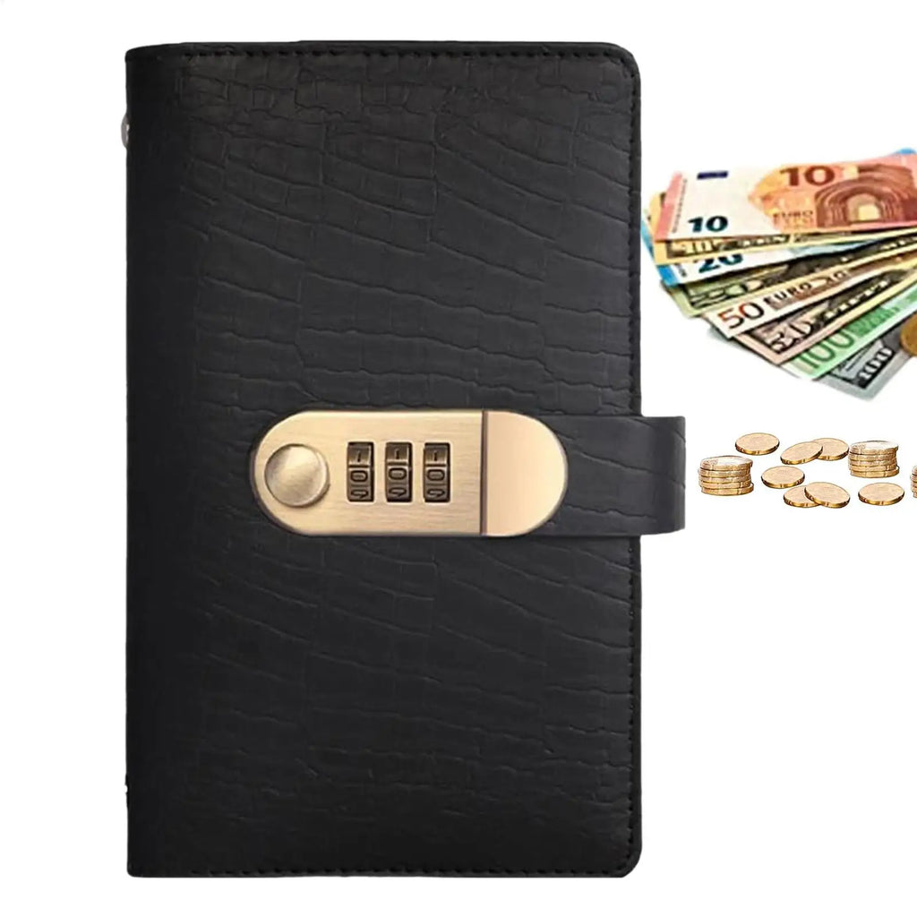 Money Book for Cash Saving Savings Challenges Book with Combination Lock Budget Planner 100 Pages Wallet Organizer for Travel Oasis Select