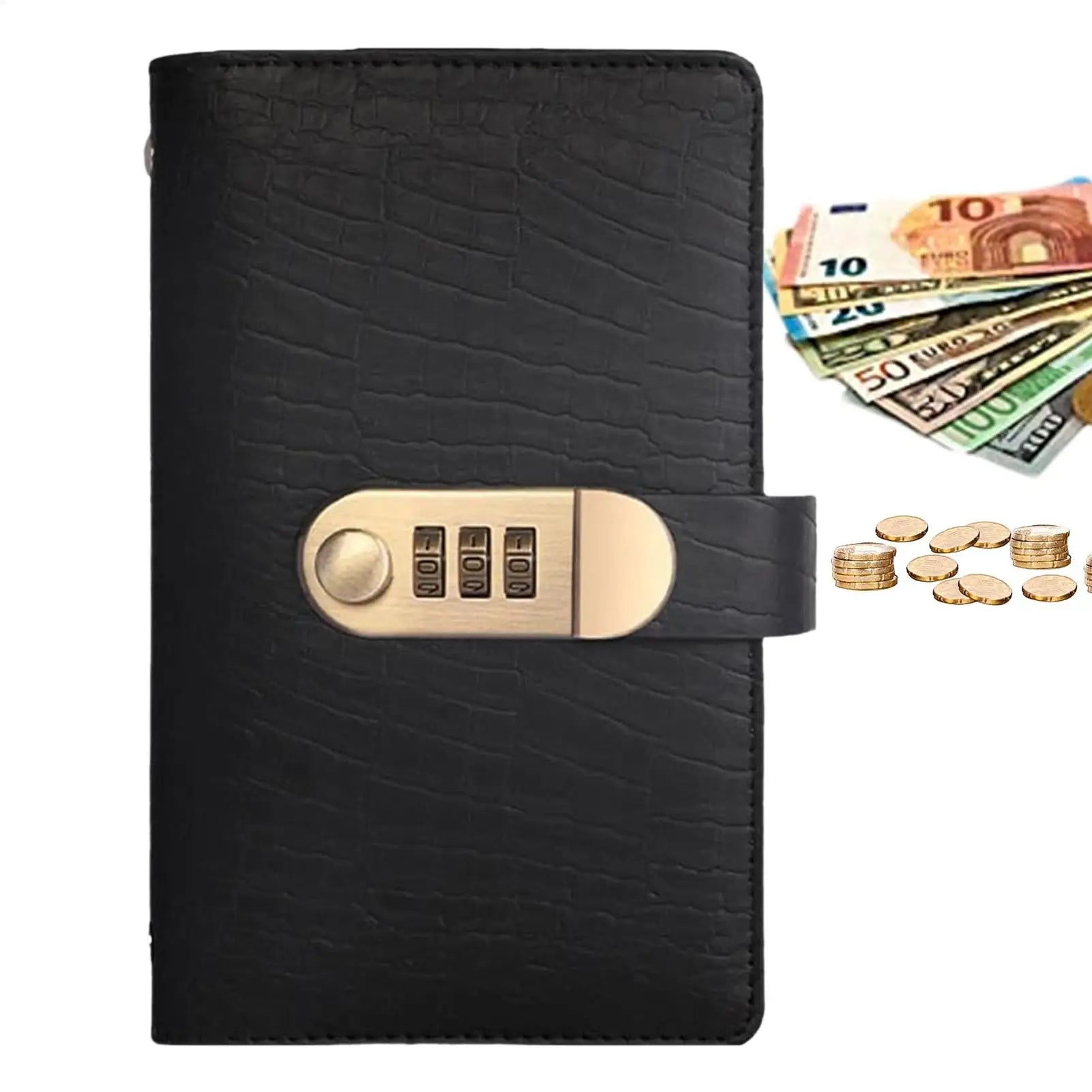 Money Book for Cash Saving Savings Challenges Book with Combination Lock Budget Planner 100 Pages Wallet Organizer for Travel Oasis Select