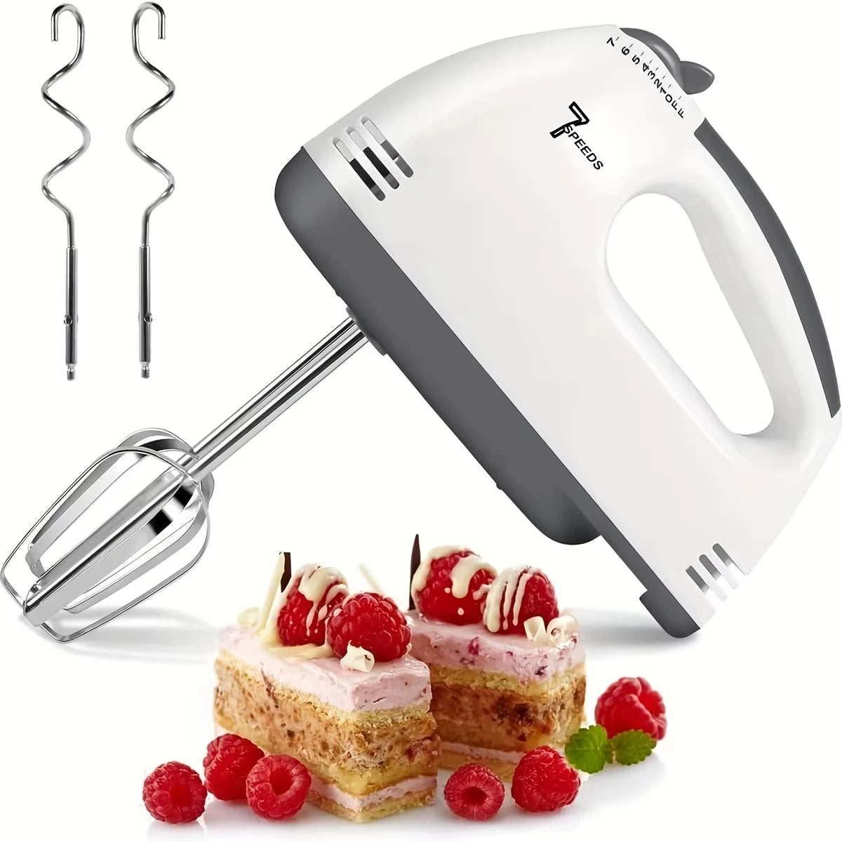 7-Speed Handheld Electric Egg Beater Mini Automatic Mixer for Egg White And Cream with EU/US Plug Household Kitchen Tool Oasis Select