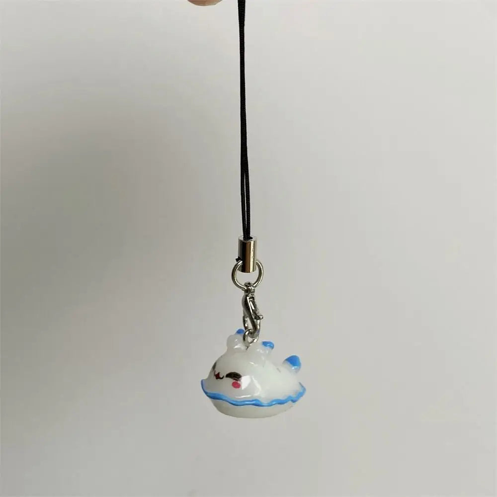 Jelly Sea Creature Phone Charms Blue Shark Sea Hare Black Whale Pink Axolotl Fish Phone Chain Cute Accessories Lanyard Keychain Oasis Select Sea snail