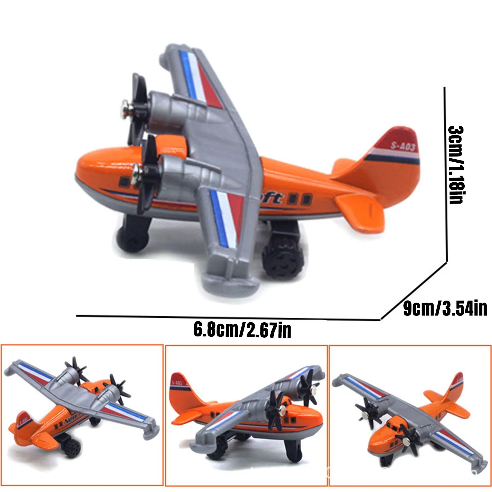6-Pack Die-Cast Metal Airplane Toys for Kids Ages 3–12 Die-Cast Airplane Playset Oasis Select