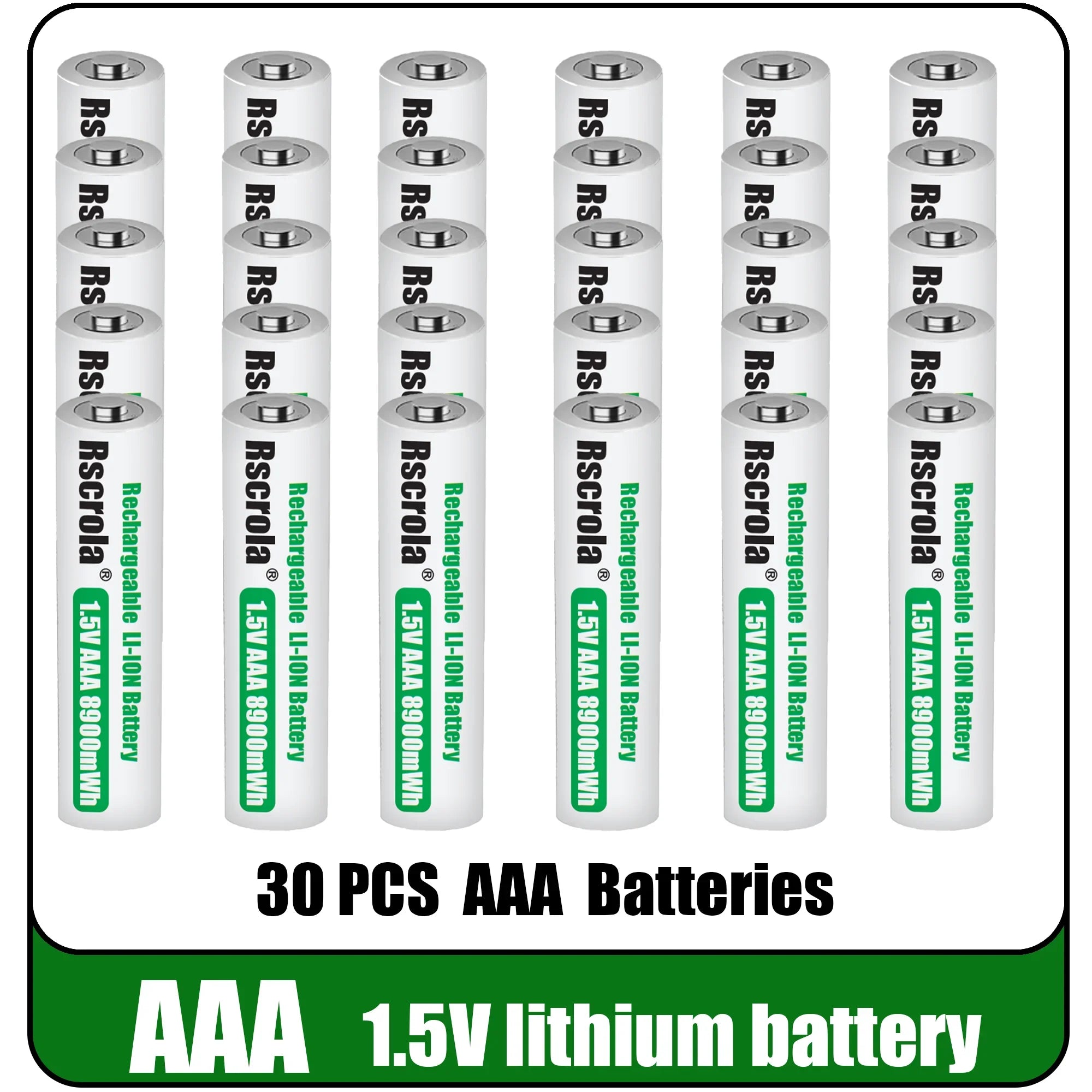 Universal Rechargeable 1.5V AAA 8900mWh Lithium ion Battery Fast charging with Charger for Camare Clock Mouse Fan Electric Toys Oasis Select 30 PCS Batteries 1.5V China Mainland