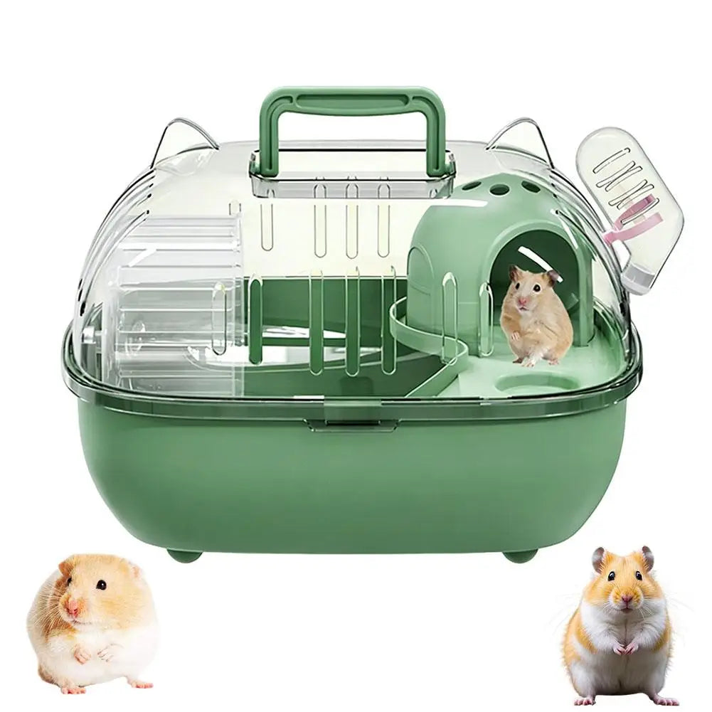Transparent Hamster Carry Cage – Portable Small Pet Carrier