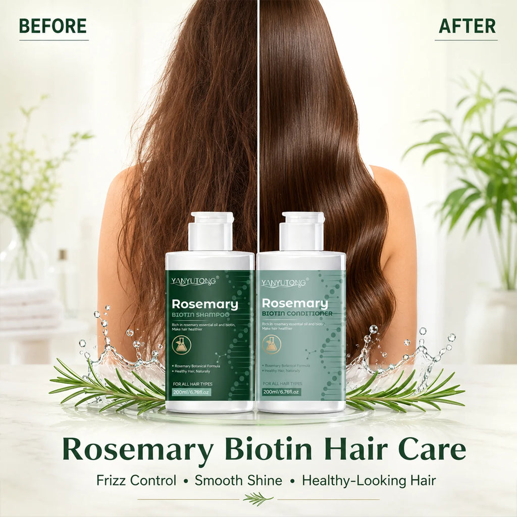 Rosemary shampoo and conditioner set – gentle cleansing, deep moisturizing, and softening effects. Oasis Select