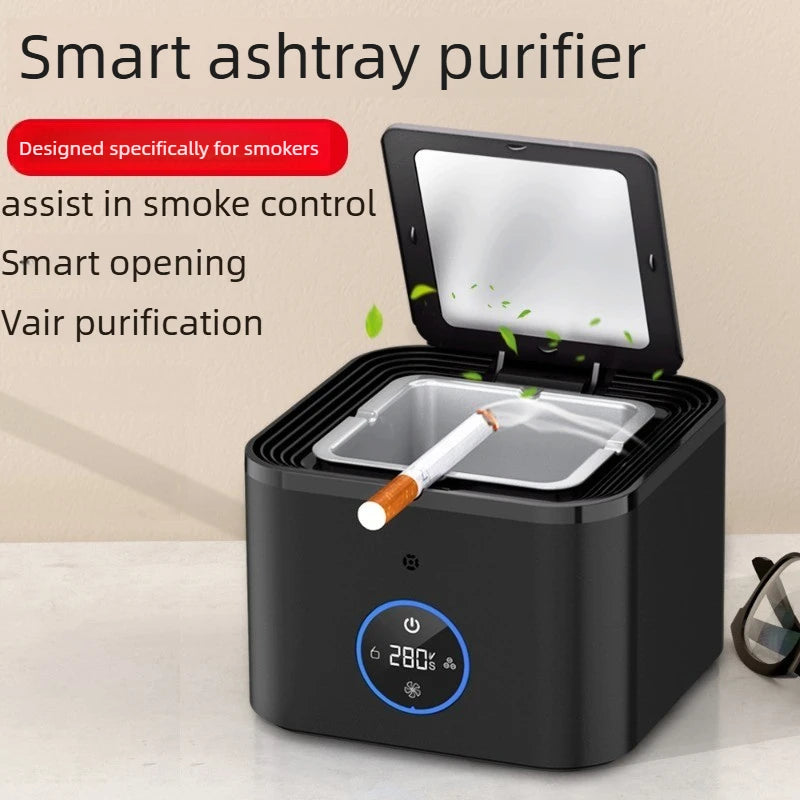 Creative Smart Ashtray Air Purifier for Home Office and Commercial Use with Cover Anti-Dust and Smoke Odor Removal Oasis Select